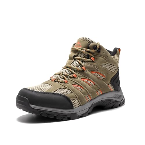 NORTIV 8 Damen Wanderschuhe Trekkingschuhe Atmungsaktiv Schuhe Outdoorschuhe rutschfeste Hiking Boots Wanderstiefel,Size 40.5,Braun/Orange,SNHB2212W von NORTIV 8