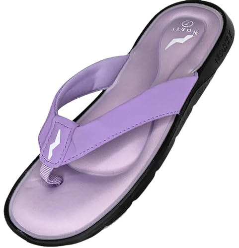 NORTY Damen-Fußbett-Sandalen aus Memory-Schaum, Strand, Pool, Dusche, Größe S, Lavendel, 37.5 EU von NORTY