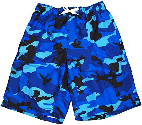 NORTY Herren-Badehose, groß, erweiterte Größe, für Herren, Übergröße, 5X, blau camouflage, XXL von NORTY