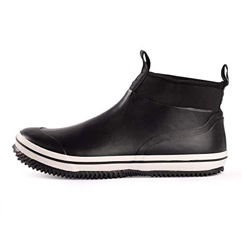 NORTY Regenstiefel aus Gummi, wasserdicht, 15,2 cm, für Herren, 1-2 Größen groß, Schwarz, 44.5 EU von NORTY