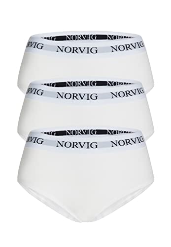 NORVIG Damen Norvig 3-pack Maxi White Briefs, Weiß, XS EU von NORVIG