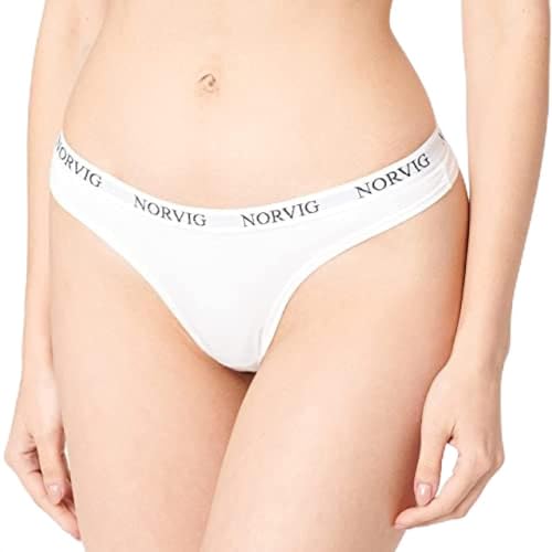NORVIG Damen Norvig 3-pack White G String Panties, Weiß, L EU von NORVIG