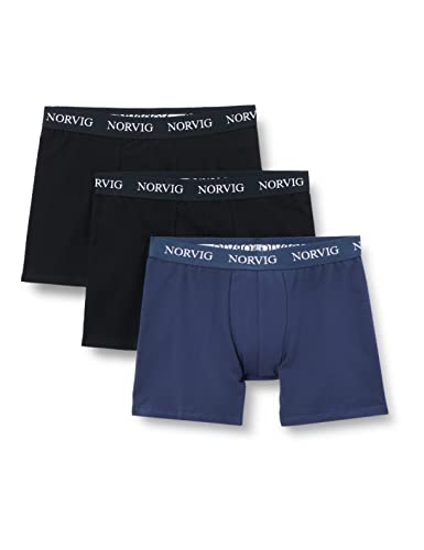 NORVIG Men's 3-Pack Mens Tights Boxer Shorts, Multicolor, L von NORVIG