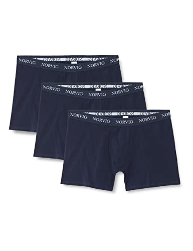 NORVIG Men's 3-Pack Mens Tights Navy Boxer Shorts, L von NORVIG