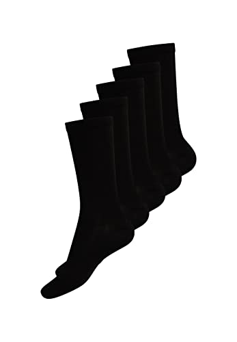 NORVIG Men's 5-Pack Mens Basic Socks, Black, 40-46 von NORVIG