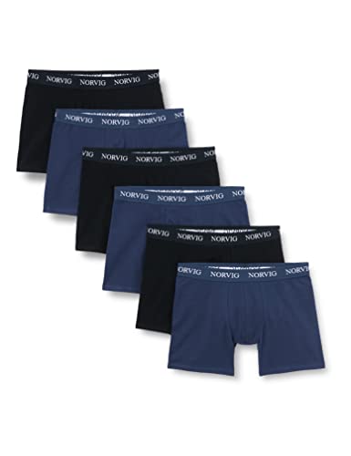 NORVIG Men's 6-Pack Mens Tights Boxer Shorts, Multicolor, L von NORVIG