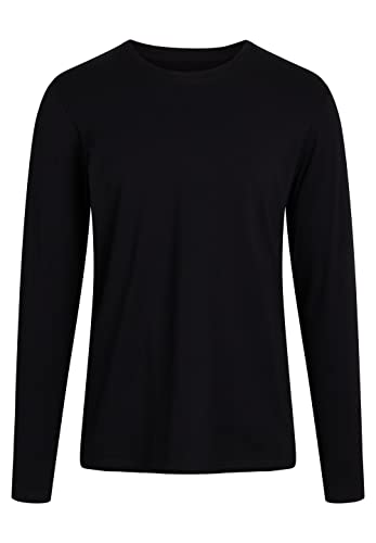 NORVIG Men's O-Neck L/S Black T-Shirt, L von NORVIG