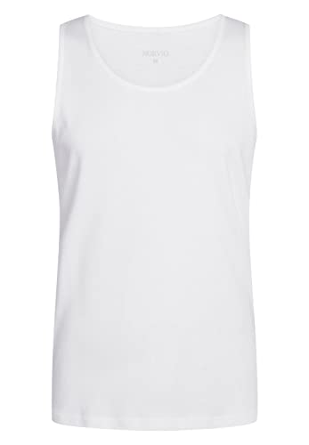 NORVIG Men's Tank Top, Rib Cotton White Undershirt, L von NORVIG