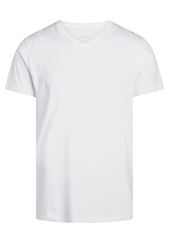 NORVIG Men's V-Neck S/S White T-Shirt, M von NORVIG