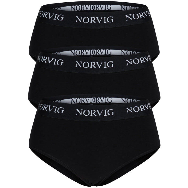 Norvig 3-pack Maxi Slip, Farbe: Schwarz, Größe: XXL, Damen von NORVIG