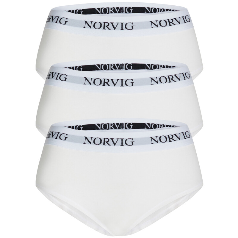 Norvig 3-pack Maxi Slip, Farbe: Weiß, Größe: L, Damen von NORVIG