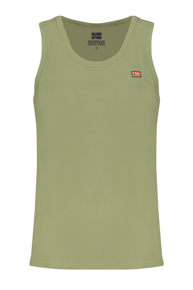 NORWAY 1963 Langarmhemd Grünes Herren-Tanktop mit Stickerei und Rundhals – Eleganter Look von NORWAY 1963