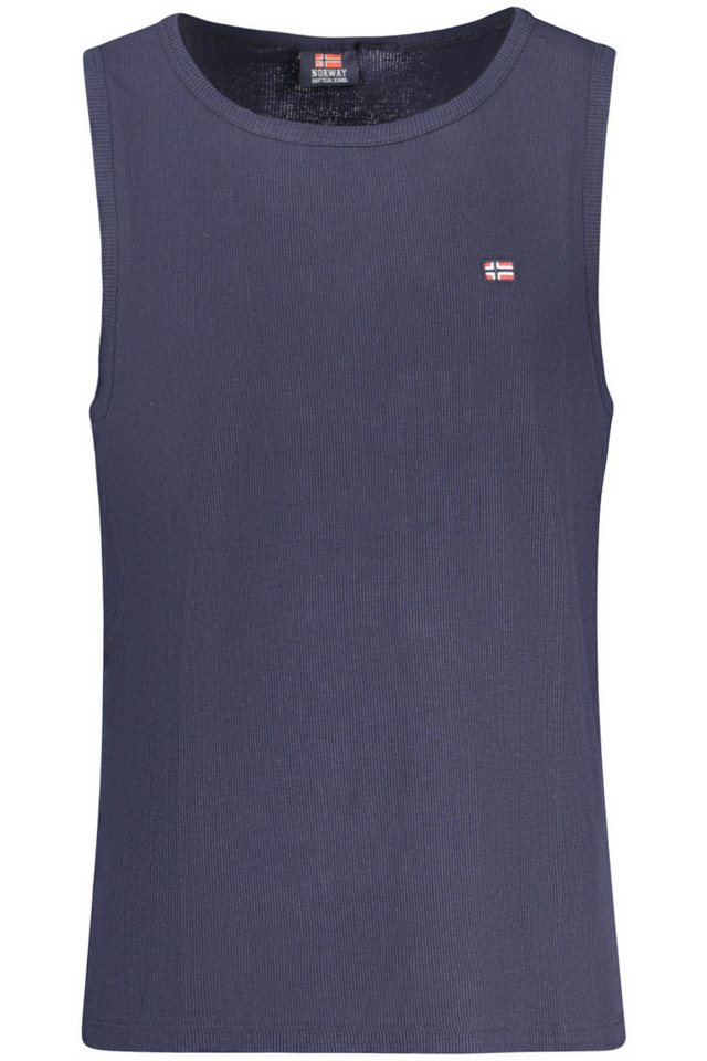 NORWAY 1963 Langarmhemd Stylisches Herren Tanktop in Blau mit Stickerei-Logo aus Norwegen von NORWAY 1963