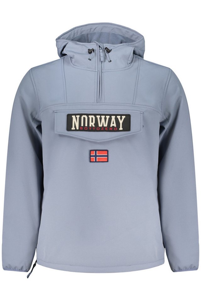 NORWAY 1963 Outdoorjacke Herren Softshell-Jacke mit Kapuze und Reißverschluss in Blau von NORWAY 1963