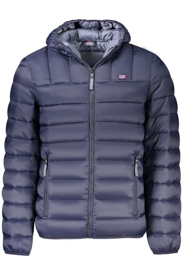 NORWAY 1963 Outdoorjacke Blaue Herrenjacke mit Kapuze und Grauen Kontrastdetails – Stilvoll 1 von NORWAY 1963