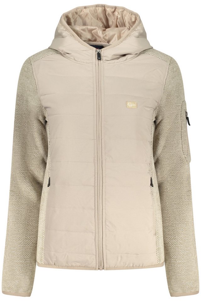NORWAY 1963 Outdoorjacke Damen Kapuzenjacke Beige mit Fleece, Taschen & Norwegen-Details von NORWAY 1963