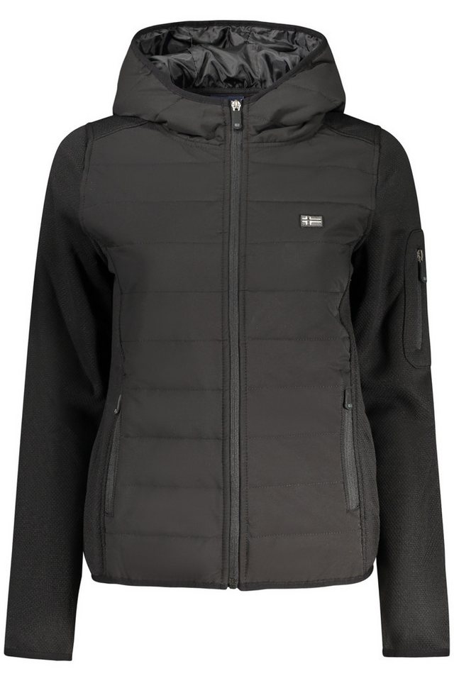NORWAY 1963 Outdoorjacke Damen Langarm-Fleecejacke mit Kapuze und Kontrastdetails - Schwarz NORWAY 1963 Outdoorjacke Damen Langarm-Fleecejacke mit Kapuze und Kontrastdetails - Schwarz von NORWAY 1963
