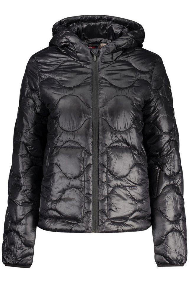 NORWAY 1963 Outdoorjacke Elegante Damenjacke Schwarz mit Kapuze und Kontrastdetails von NORWAY 1963