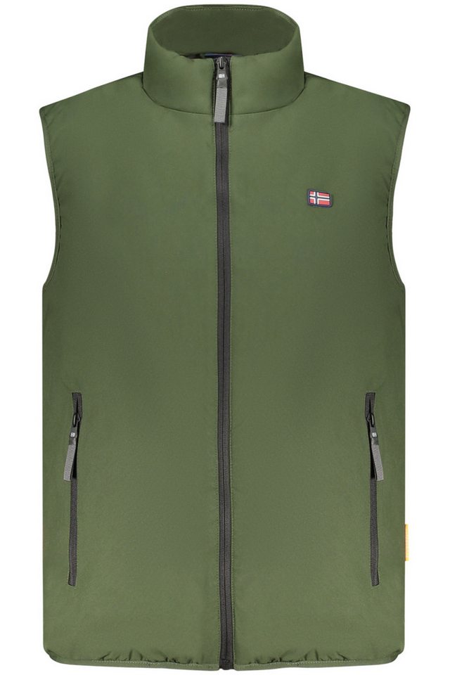 NORWAY 1963 Outdoorjacke Grüne Herrenweste mit Fleece - Ärmellos, mit Reißverschluss & Tasch von NORWAY 1963