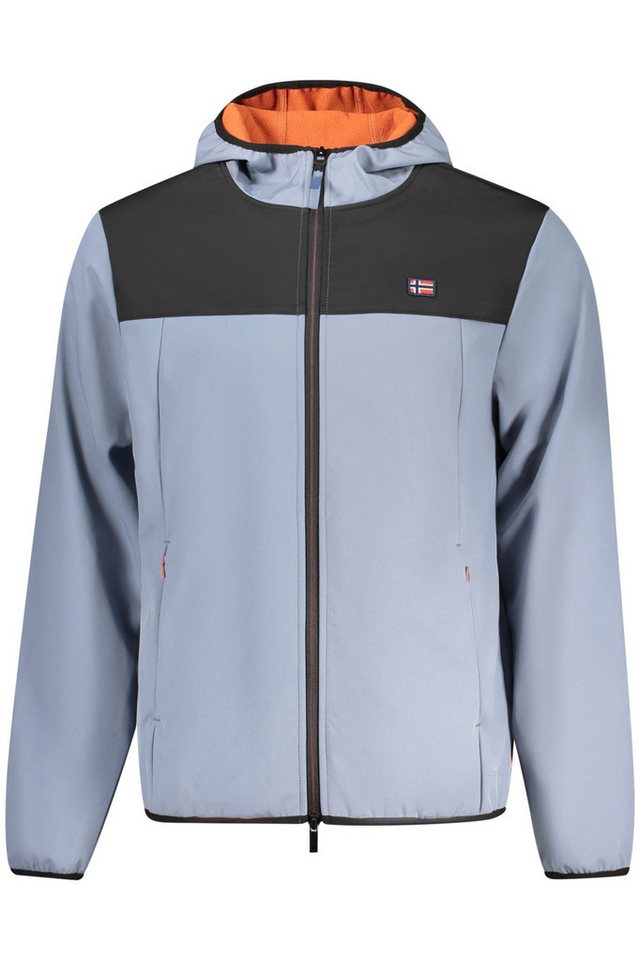 NORWAY 1963 Outdoorjacke Herren Softshell-Jacke Blau mit Kapuze und Kontrastdetails von NORWAY 1963