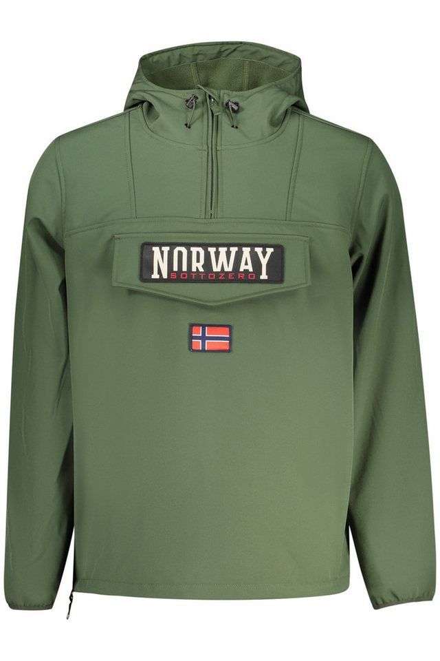 NORWAY 1963 Outdoorjacke Herren Softshell-Jacke Grün mit Kapuze und Applikation NORWAY 1963 Outdoorjacke Herren Softshell-Jacke Grün mit Kapuze und Applikation von NORWAY 1963