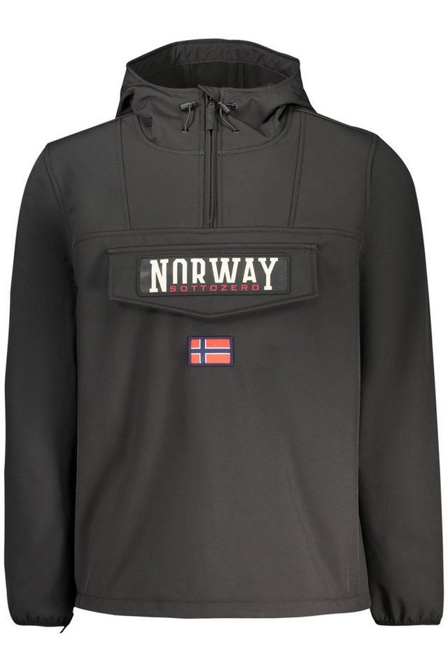 NORWAY 1963 Outdoorjacke Herren Softshell-Jacke Schwarz - Kapuze, Taschen & Reißverschlüsse von NORWAY 1963