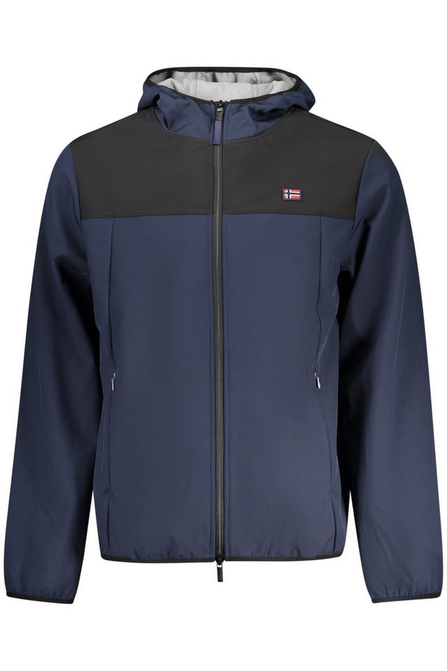 NORWAY 1963 Outdoorjacke Herrenblaue Softshelljacke mit Kapuze und Kontrastdetails von NORWAY 1963