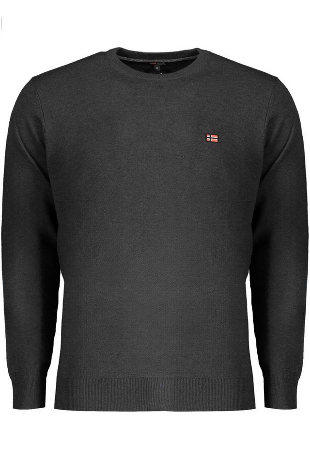 NORWAY 1963 Strickpullover Schwarzer Norwegen 1963 Herrenpullover – Langarmshirt mit Stickerei von NORWAY 1963