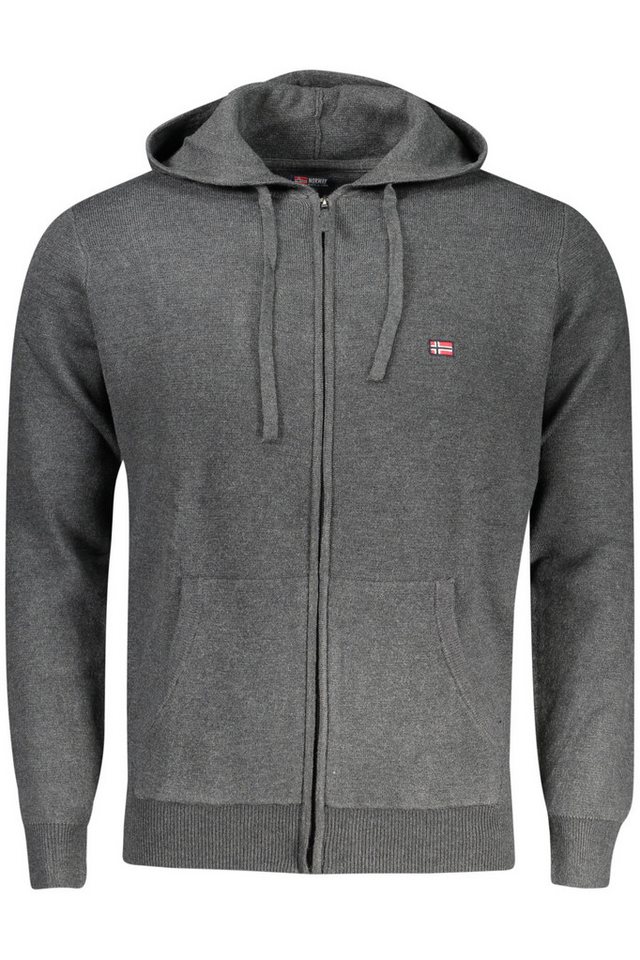 NORWAY 1963 Strickpullover Stylischer Herren-Cardigan mit Kapuze in Grau - Ideal für jede Jahres von NORWAY 1963