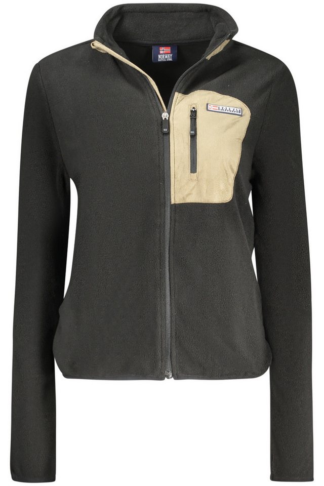 NORWAY 1963 Sweatshirt Damen Fleece Sweatjacke Schwarz mit Reißverschluss von NORWAY 1963