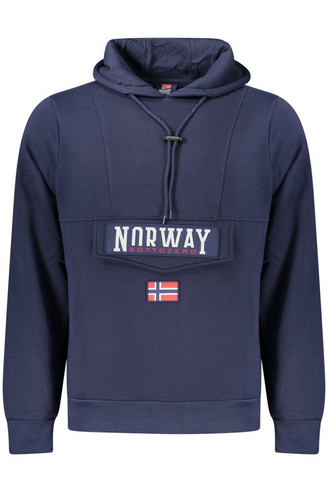 NORWAY 1963 Sweatshirt Herren Hoodie: Gefüttert, Kängurutasche, Blau von NORWAY 1963