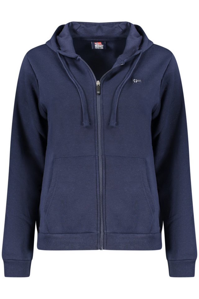 NORWAY 1963 Sweatshirt Blauer Damen Hoodie mit Reißverschluss: Gefüttert von NORWAY 1963