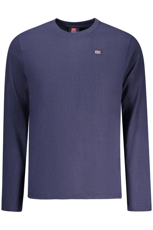 NORWAY 1963 T-Shirt Herren Langarm-T-Shirt Blau mit Rundhals und von NORWAY 1963