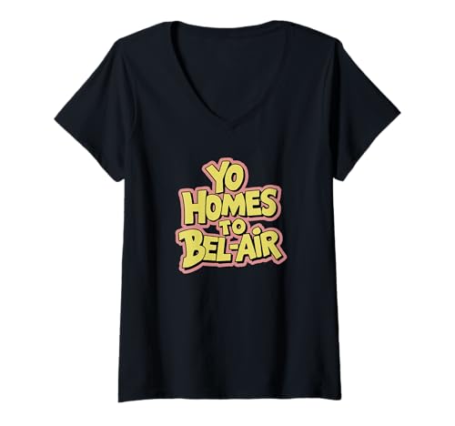 Damen SIE WARTEN AUF BEL AIR T-Shirt mit V-Ausschnitt Damen SIE WARTEN AUF BEL AIR T-Shirt mit V-Ausschnitt von NOSTALGIC TREASURES