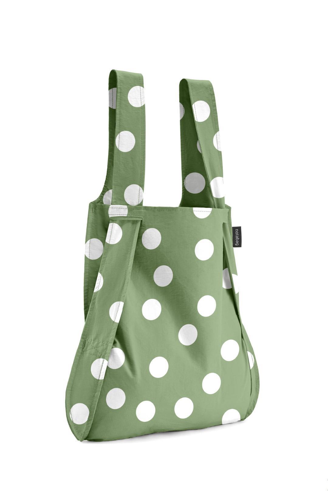 NOTABAG - Falt Shopper Notabag Olive Dots grün/weiß von NOTABAG