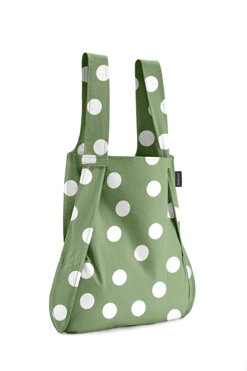 NOTABAG - Falt Shopper Notabag Olive Dots grün/weiß von NOTABAG