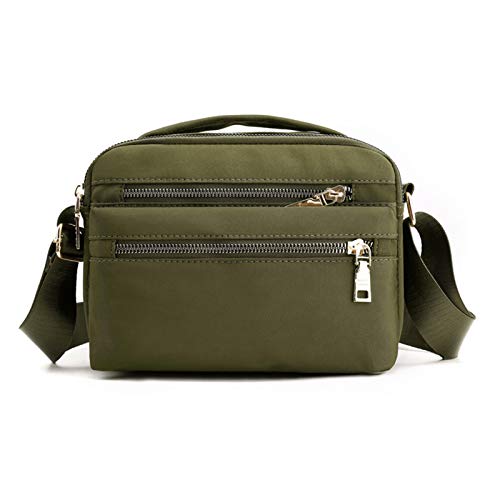 NOTAG Umhängetasche Damen Wasserdichtes Nylon Schultertasche Klein Multi-Tasche Messenger Bag (Armeegrün) von NOTAG