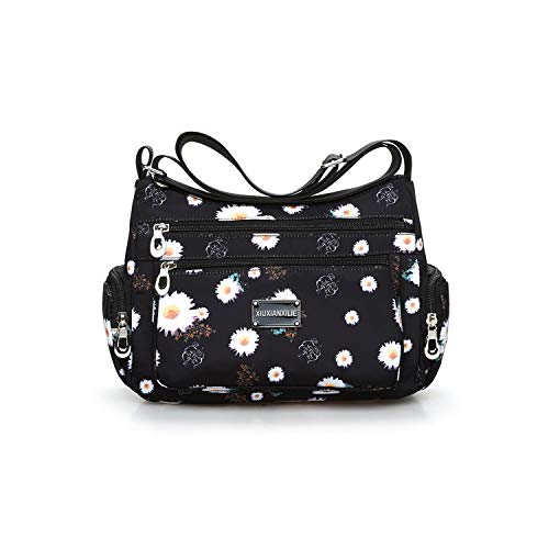 NOTAG Crossbody Taschen für Frauen Nylon Schultertasche Floral Multi-Pocket börsen und Handtaschen, Rot (Bh), EinheitsgröÃŸe von NOTAG