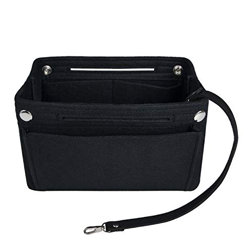 NOTAG Filz-Handtaschen-Organizer, mehrere Taschen, Organizer, Handtasche, 2 Größen Schwarz Black-Upgrade L von NOTAG