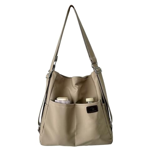 NOTAG Handtasche Damen, Multi-Tasche Shopper 2 in 1 Rucksack Wasserdicht Nylon Schultertasche Umhängetasche (Khaki) von NOTAG