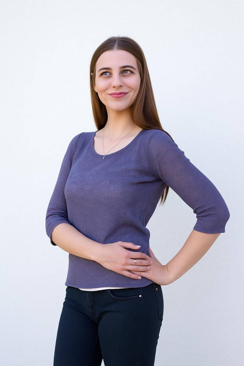 Handgefertigte Häkelarbeit Leinen Strickpullover Frauen Sommer Pullover von NOTAKnittings