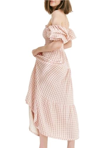 NOTHING FITS BUT Klassisches Still-Baumwollkleid für Damen, Musselin Gingham Kiko Umstandskleid, lässiges Umstandskleid, Medium von NOTHING FITS BUT