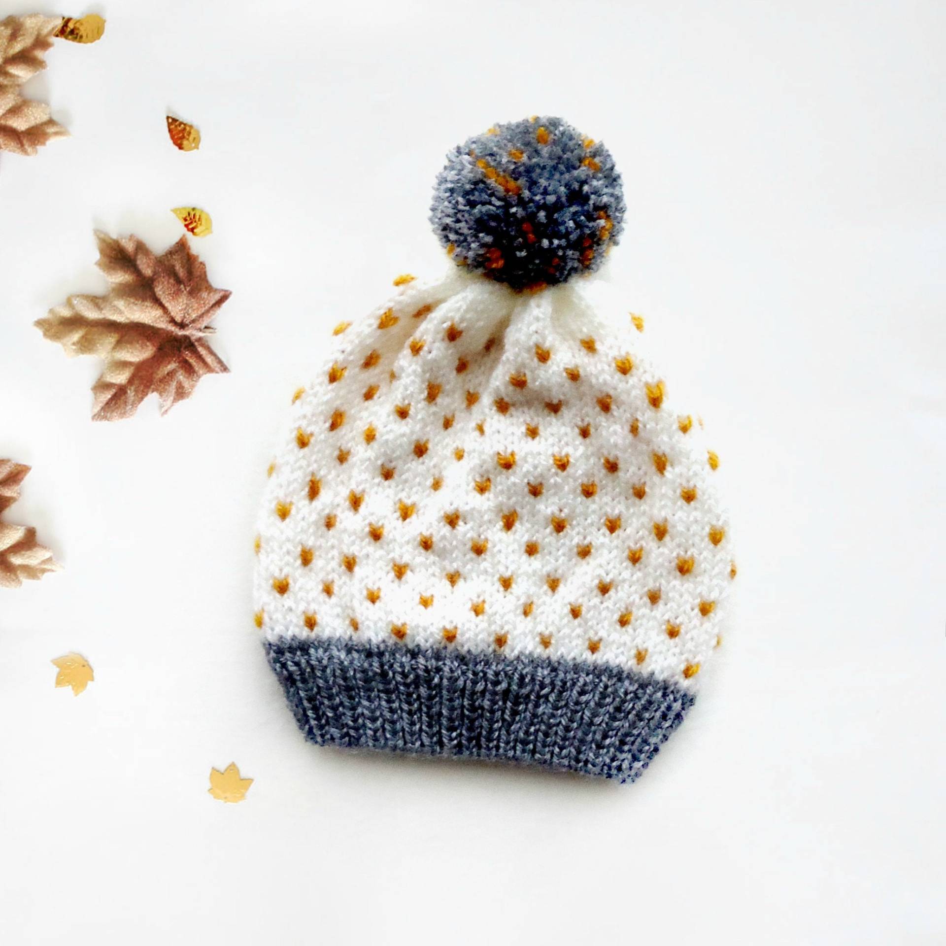 Polka Dot Slouchy Strickmütze | 12-24 Monate Noton Von Raquel Für Kids von NOTONbyRaquelKIDS