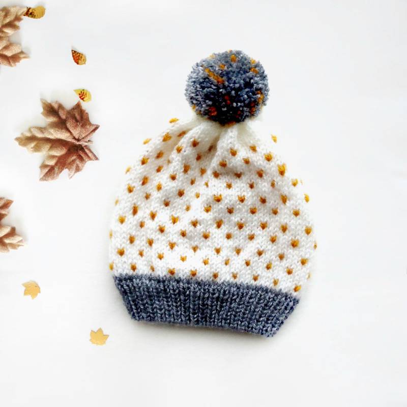 Polka Dot Slouchy Strickmütze | 12-24 Monate Noton Von Raquel Für Kids von NOTONbyRaquelKIDS