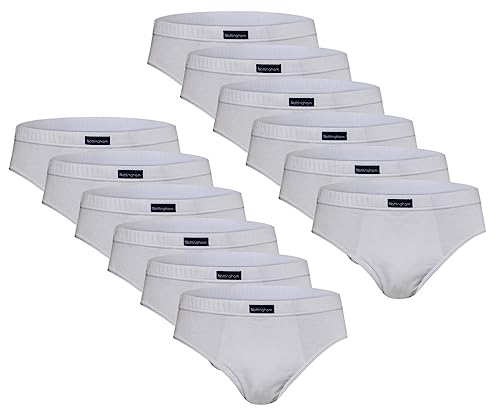 Nottingham Herren Slips Mercerisierte Baumwolle, Art. 8000 Weiß 12er Pack M von Nottingham