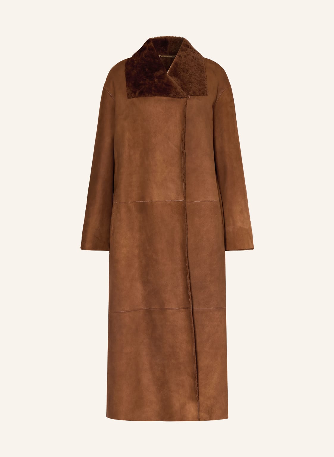 Nour Hammour Ledermantel Birthday Zum Wenden braun von NOUR HAMMOUR