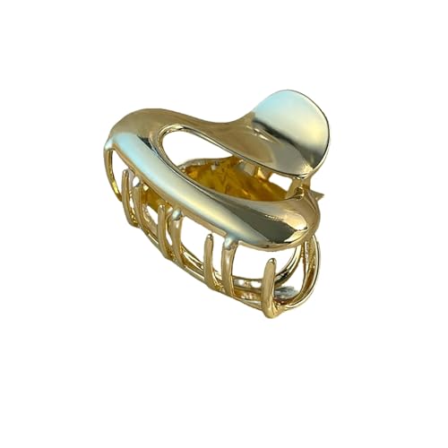 Haarspangen, Haarklammern 1 Stück Geometrische Unregelmäßige Mittlere Haarklammer Haarschmuck for Frauen Gold Silber Schwarz Haarklammern Mädchen Schmuck-A(Gold) von NOURIS