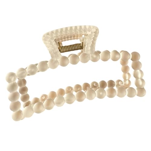 Haarspangen, Haarklammern 1 Stück matt durchscheinend quadratisch Haarklammer Haargreifer Clip Damen Haarspange Macaron Haarspange Haarschmuck-AA(White) von NOURIS