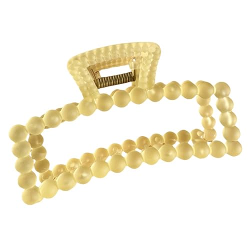Haarspangen, Haarklammern 1 Stück matt durchscheinend quadratisch Haarklammer Haargreifer Clip Damen Haarspange Macaron Haarspange Haarschmuck-AA(Yellow) von NOURIS