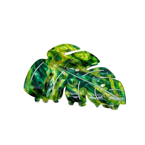 Haarspangen, Krallenclips 1 Stück Blätter Haarkralle Krallenclip Pflanze Krabbe Haarspange for Mädchen Haarschmuck for Frauen-A(Green) von NOURIS